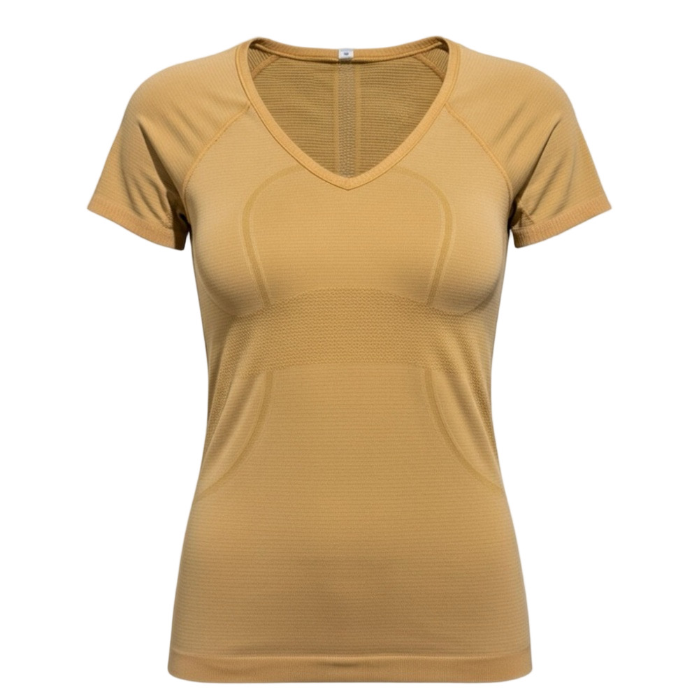 LULULEMON Run Swiftly Tech Vneck Short Sleeve Shirt Sz 8 Orange